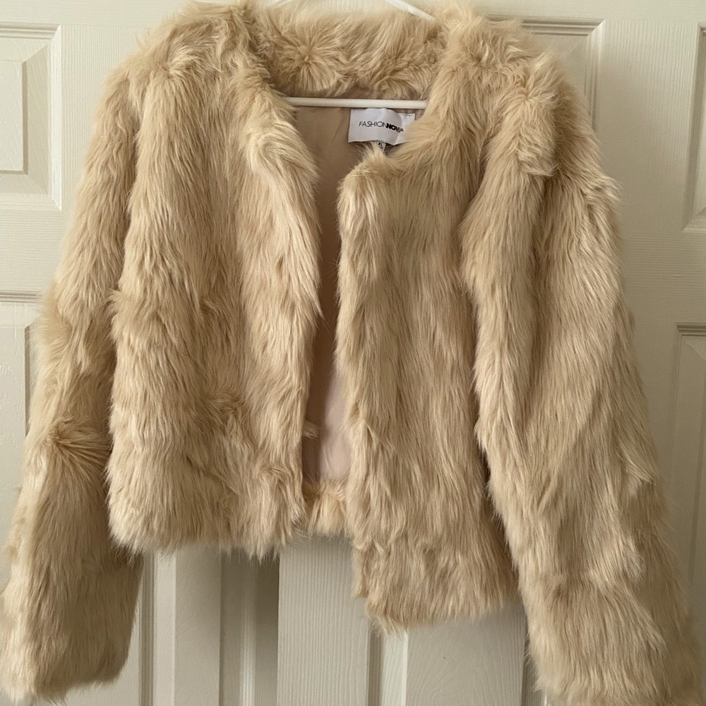 Open Front Fuzzy Coat